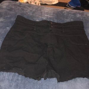 Black high waisted shorts